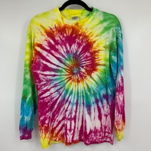 Tee shirt T-shirt medium tie dye long sleeve retro